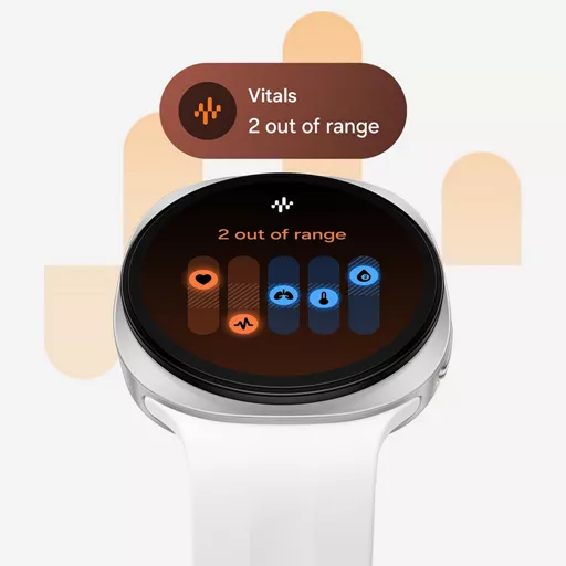 Own your health with Samsung Health. Track health patterns in your sleep<sup>1</sup> with Vitals.<sup>2</sup>