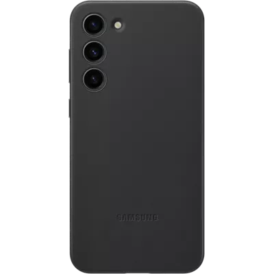 Samsung Leather Case for Galaxy S23+ Black image 1
