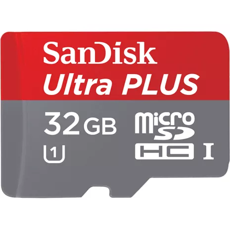 Tarjeta microSDXC UHS-I SanDisk Ultra PLUS de 32 GB con adaptador