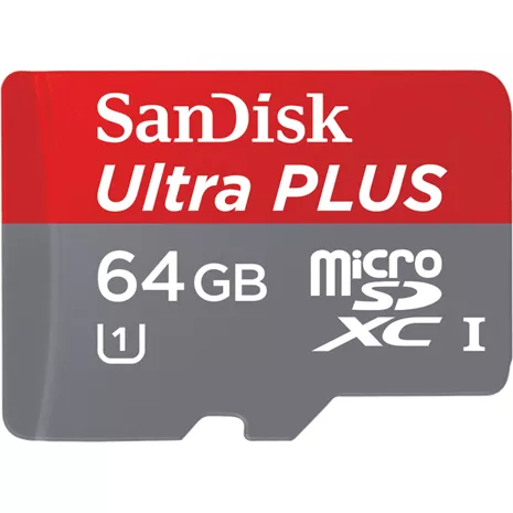 Ultra PLUS 64GB microSDXC UHS-I Card with Adapter