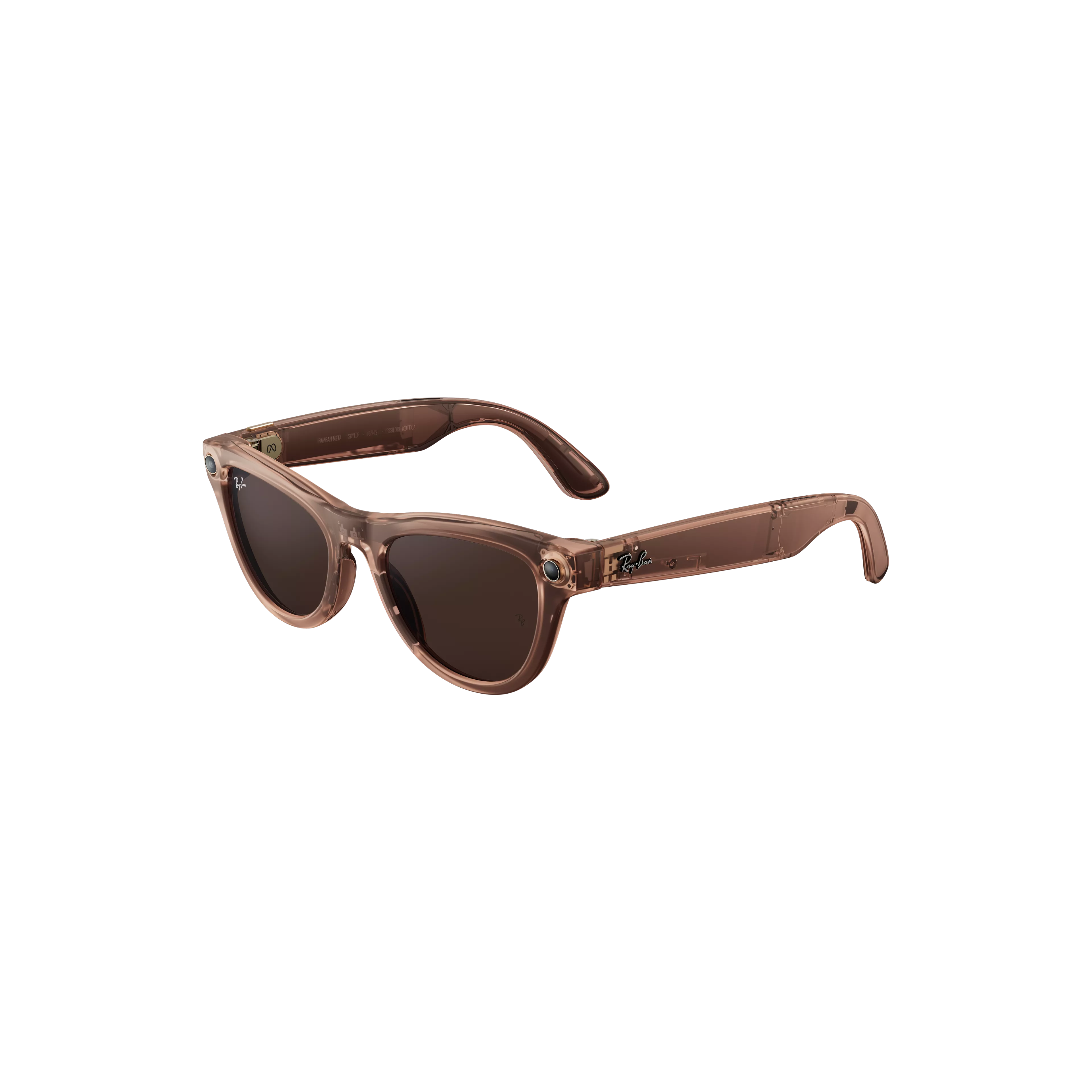 Skyler (Gen 2) Shiny Transparent Peach, Transitions Brown Lenses