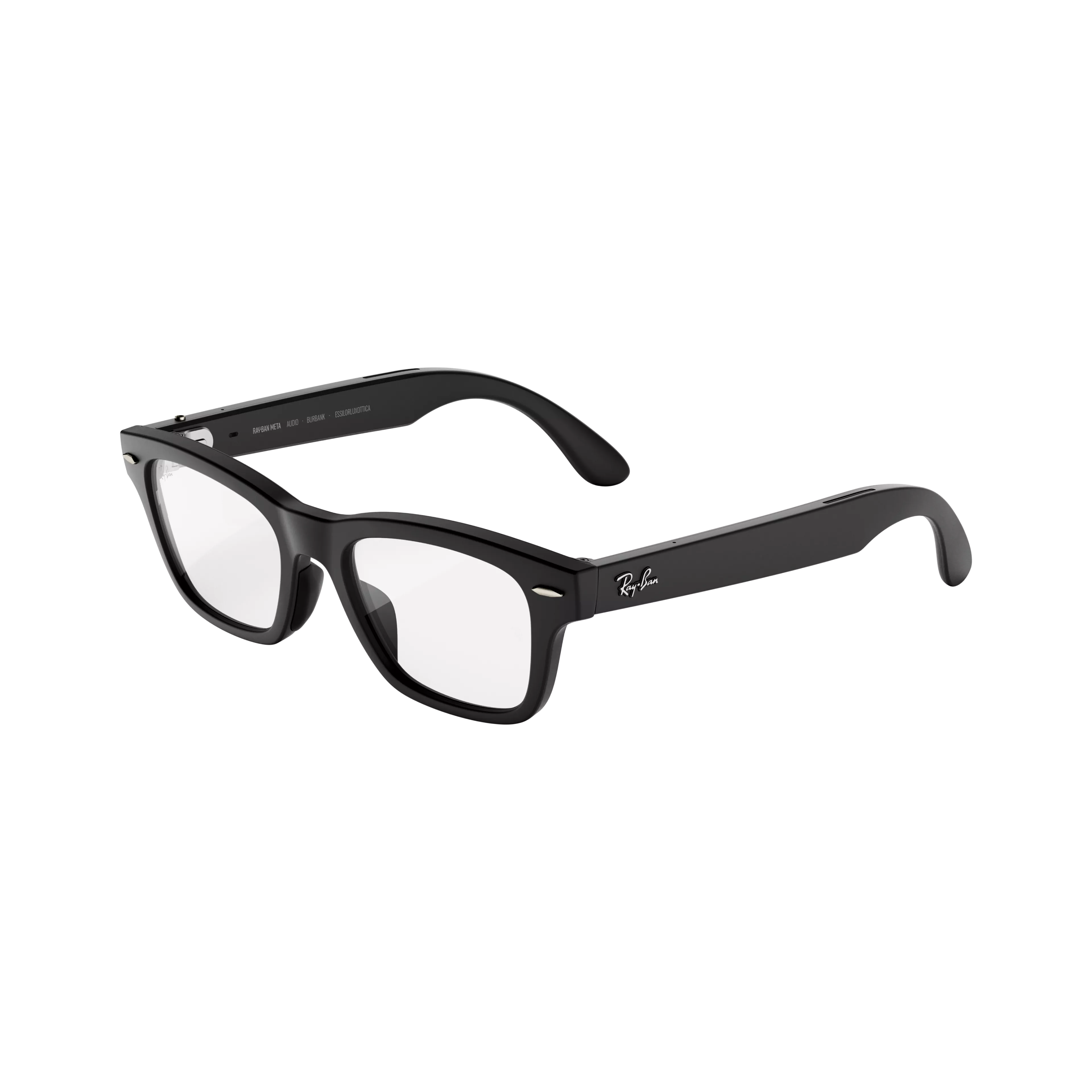 Audio Burbank, Matte Black, Clear Lenses, Audio Only AI Glasses