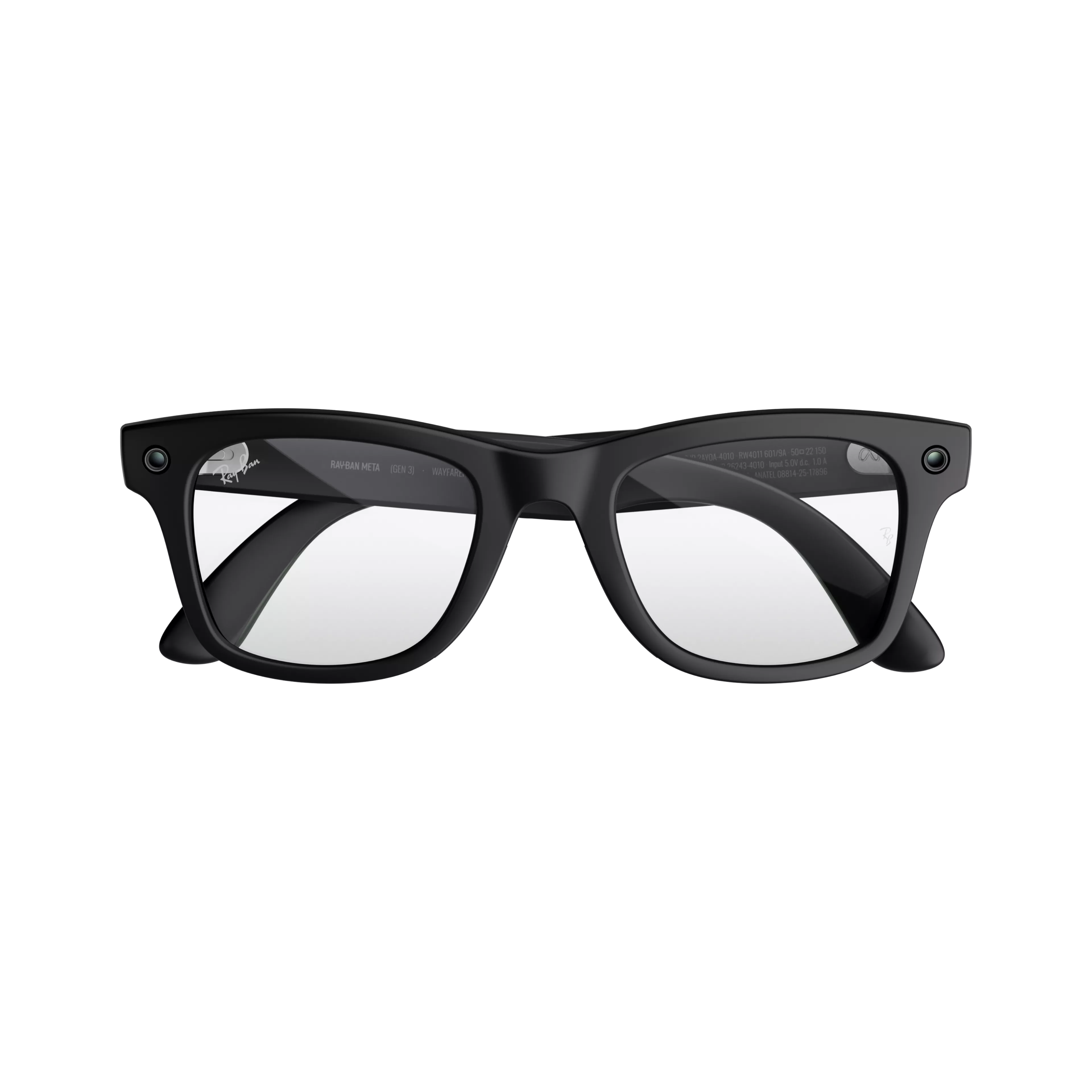 (Gen 3) Wayfarer, Matte Black, Clear Lenses