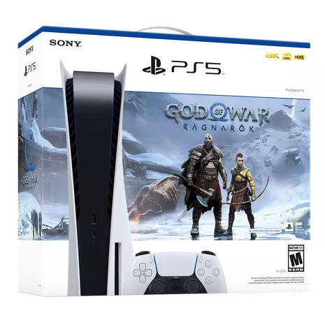 Paquete de Sony God of War Ragnarok y consola de disco Playstation