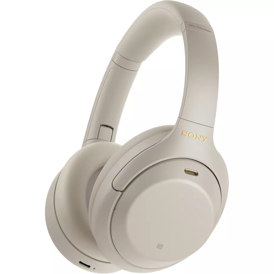 Sony WH1000XM4 Wireless Noise-Cancelling Over-the-Ear Headphones - Silver | Verizon
