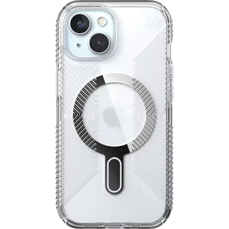 Speck Presidio Perfect Clear Grip Case with MagSafe for iPhone 15, iPhone 14, and iPhone 13