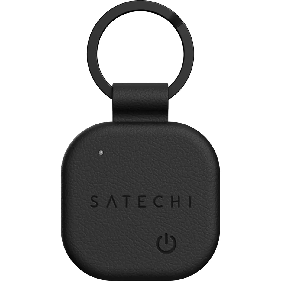Satechi Vegan-Leather FindAll Keychain with Find My - Black Verizon