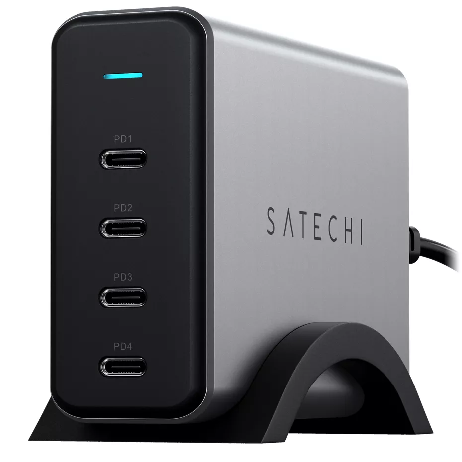 Satechi USB C 4 Port PD GaN Charger 165W - Space Gray | Verizon
