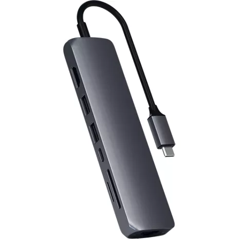 Adaptador multipuerto USB-C Slim con Ethernet de Satechi​​ 