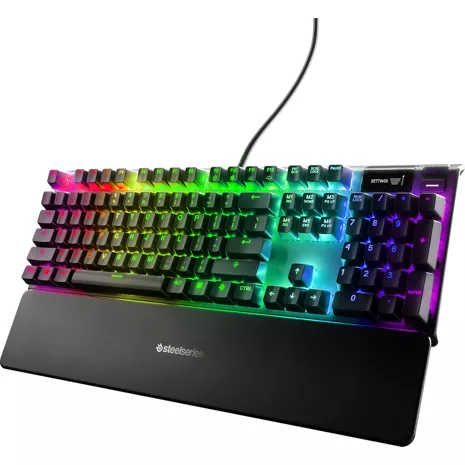 SteelSeries Apex Pro Wired Gaming Mechanical OmniPoint Adjustable Actuation Switch Keyboard with RGB Back Lighting Black image 1 of 1 
