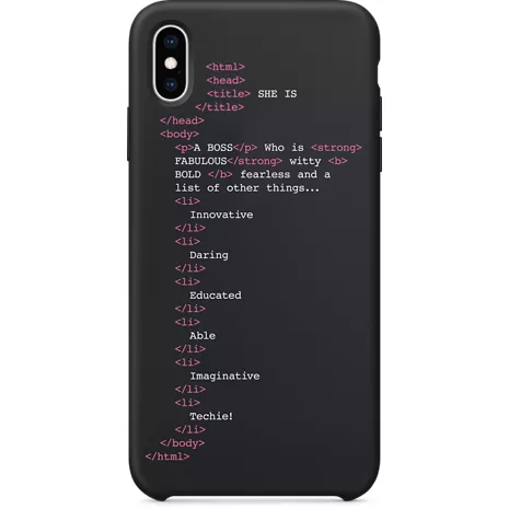 My Social Canvas Girl Code Case for iPhone XS Max