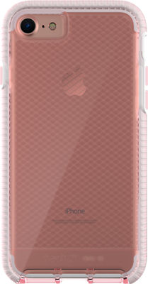 Tech21 Evo Check FlexShock Case for iPhone 8, iPhone 7 - Light Rose Tint/White