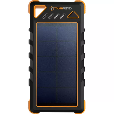 Batería solar resistente ToughTested de 16,000 mAh con linterna LED de 4 modos