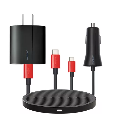Verizon Charging Pad & USB-C Car and Wall Charging Bundle