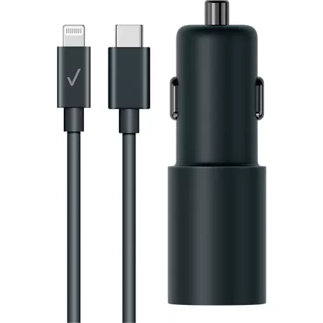 Verizon Cargador para auto Lightning a USB-C de 30 W