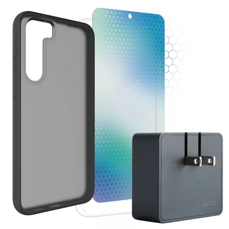 Paquete de funda sustentable delgada de Verizon, protector de pantalla y cargador para el Galaxy S23+ sinColor imagen 1 de 1