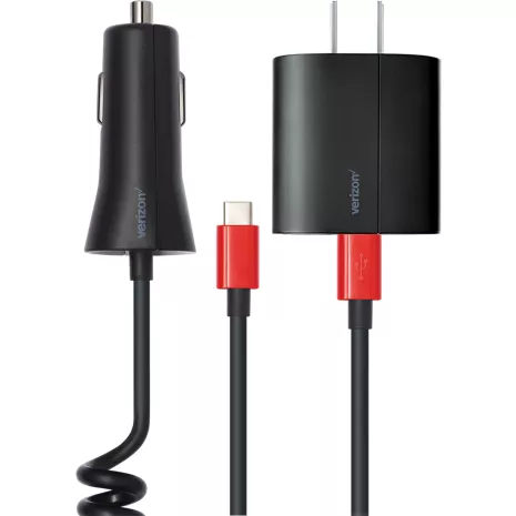 Verizon USB-C Car and Wall Charger Combo Pack