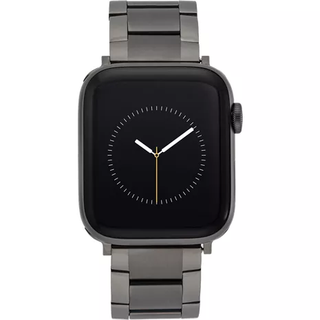 Vince Camuto Gunmetal Grey Stainless Steel Link Band for Apple Watch  42/44/45/49mm