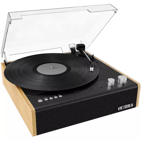 Victrola Eastwood 3 Speed Bluetooth Turntable with Built-in Speakers and Dust Cover