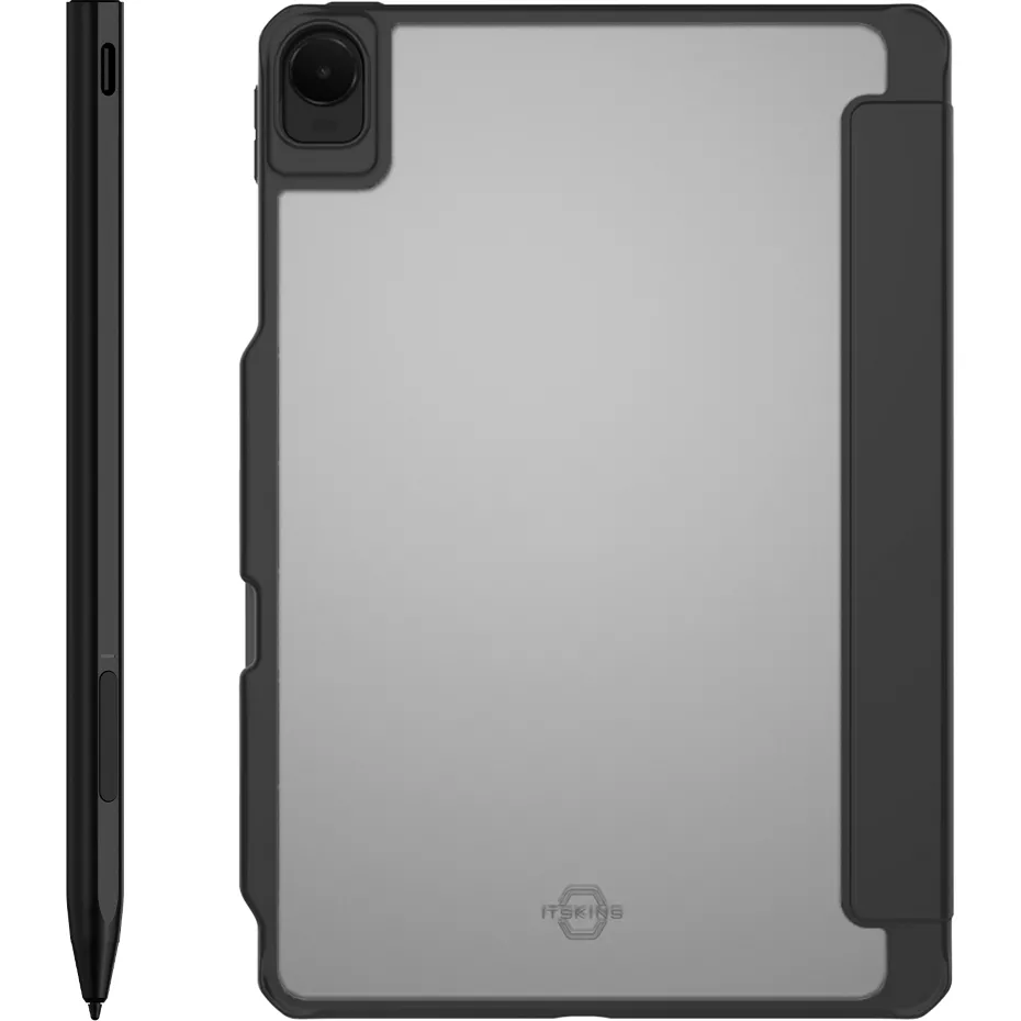 ITSKINS TCL Hybrid R Folio Case and Active T-Pen Stylus for TCL Tab 10 NXTPAPER 5G - Black | Verizon