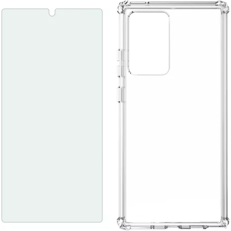 Verizon Clarity Case & Blue Light Screen Protector Bundle for Galaxy Note20 Ultra 5G