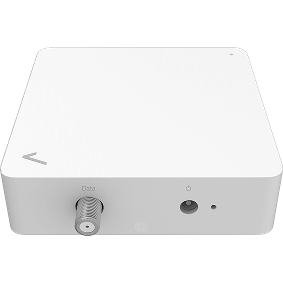 Top front view of the MOCA Ethernet Adapter