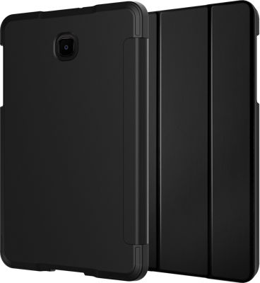 Folio Case and Tempered Glass Bundle for Galaxy Tab A - Black