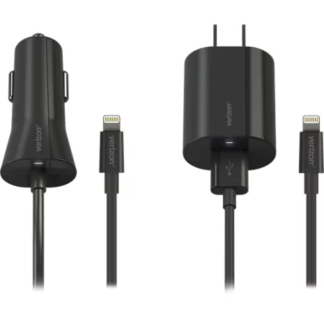 Verizon Lightning Car and Wall Charger Combo Pack