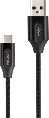 Verizon Braided Cable USB-C to USB-C,10ft, Eco-Friendly Fast Charging