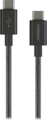 Verizon Braided Cable USB-A to USB-C, 10ft, Eco-Friendly Fast Charging