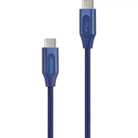 Cable para cargar trenzado USB-C a USB-C de Verizon, de 6 pies