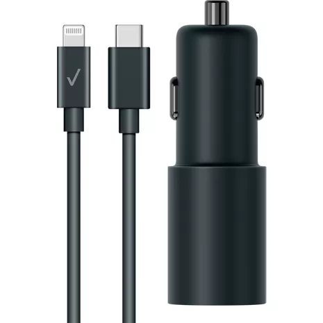 Verizon Vehicle Charger 45W with USB-C to Lightning Cable 