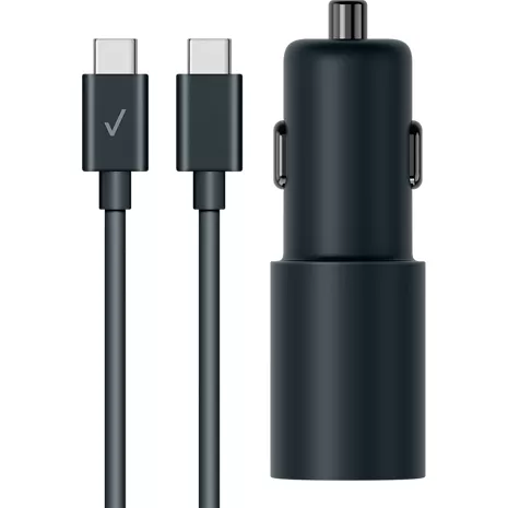 Verizon Vehicle Charger 45W with USB-C to USB-C Cable Black image 1 of 1 