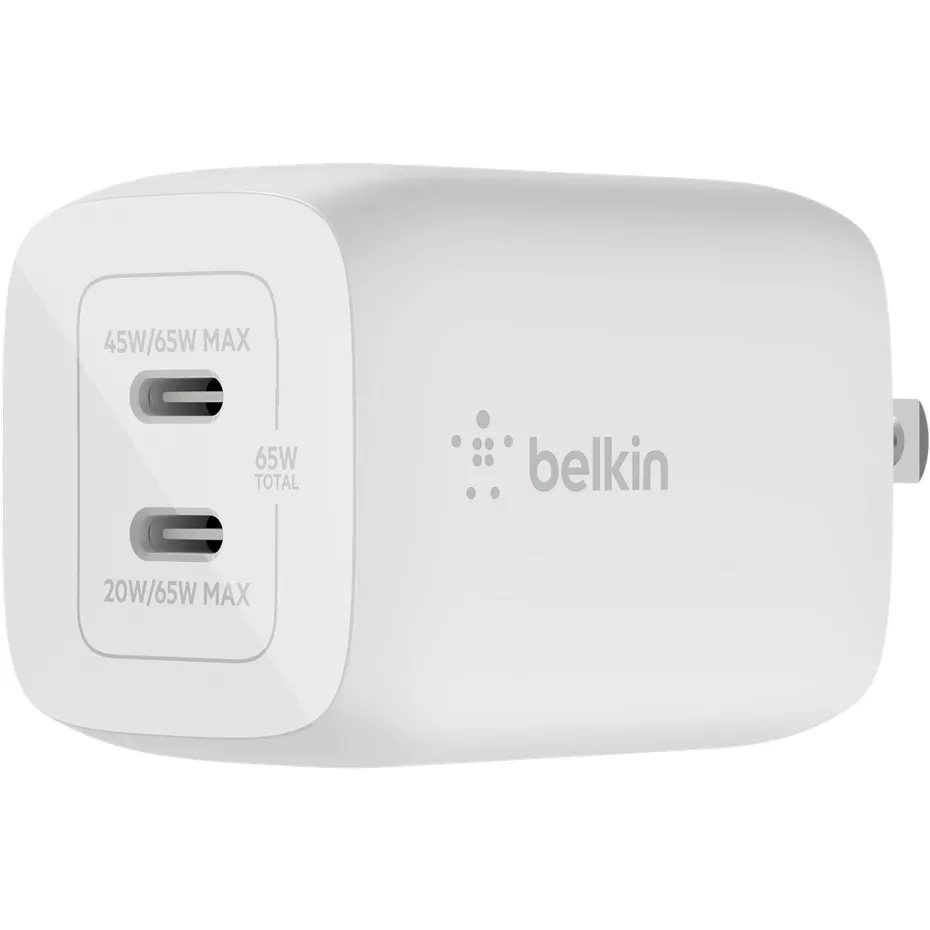 Belkin BoostCharge Pro Dual USB-C Wall Charger 65W - White | Verizon