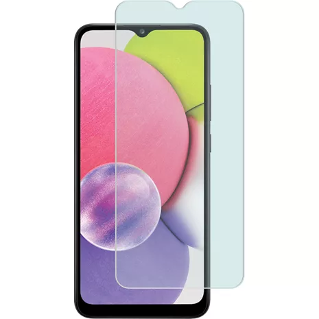 AQA Protector de pantalla de vidrio templado antimicrobiano con filtro de luz azul para el Galaxy A03s