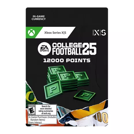 Microsoft Xbox College Football 25 12K Pts eGift
