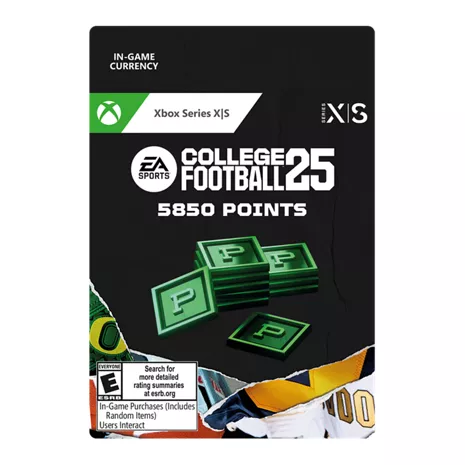 Microsoft Xbox College Football 25 5850 Pts eGift