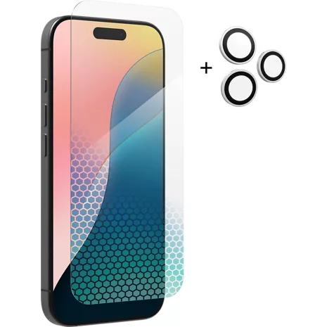 ZAGG Protector de pantalla InvisibleShield Glass XTR4 + protector de lente de cámara para el iPhone 16 Pro