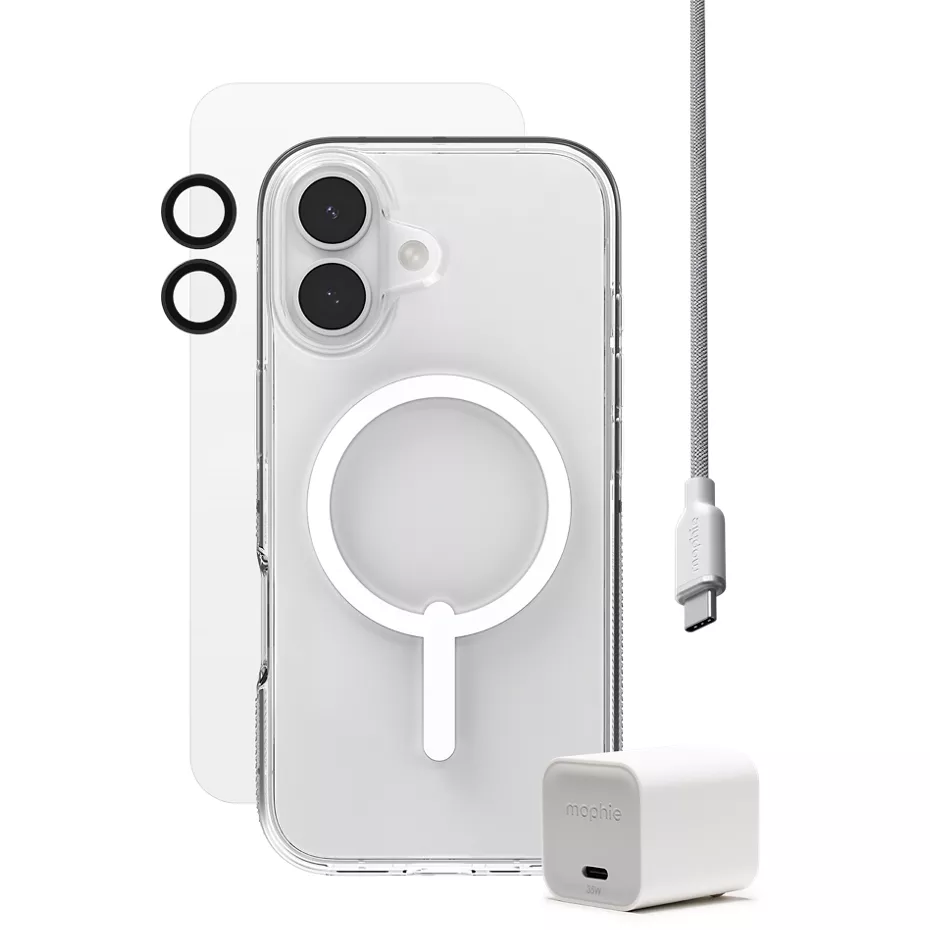 Zagg Crystal Palace Snap Case Premium Essential Bundle for iPhone 17 - White | Verizon