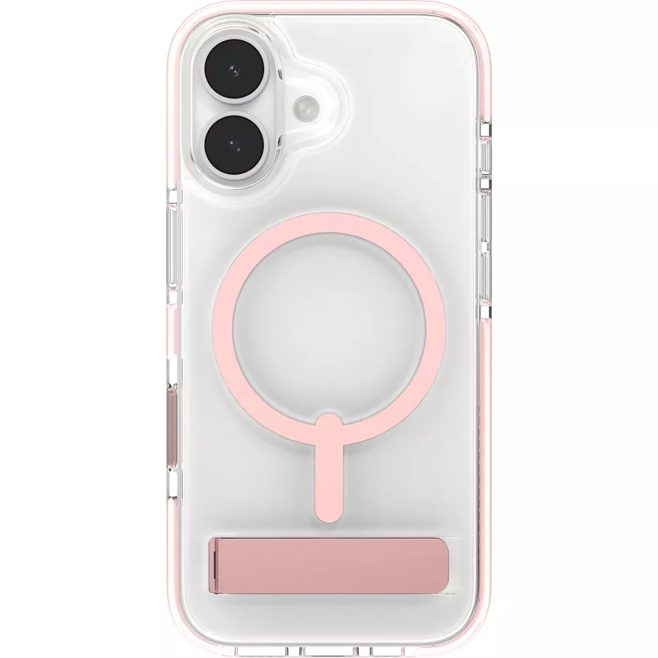 Zagg Santa Cruz Snap Clear Kickstand Case with MagSafe for iPhone 17 - Soft Pink | Verizon