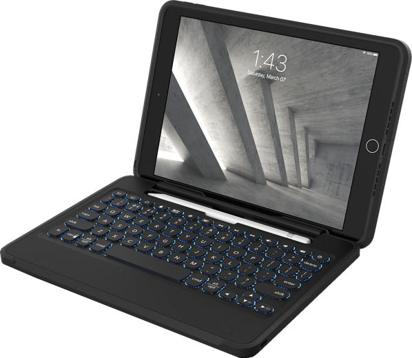 Zagg Rugged Book Wireless Keyboard And Case For Ipad 8th Generation Ipad 10 2 Ipad Air And Ipad Pro 10 5 Verizon
