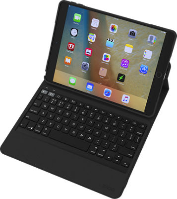 Rugged Messenger Book Keyboard Folio Case for iPad - Black
