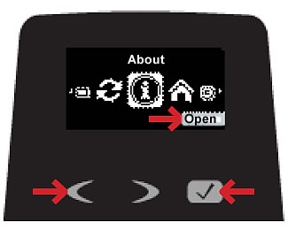 Go to About and Click Open