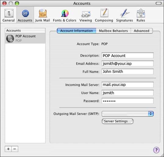 Account information