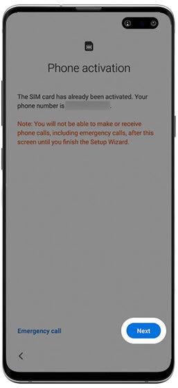 Phone activation