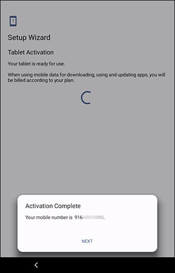 Activate your tablet