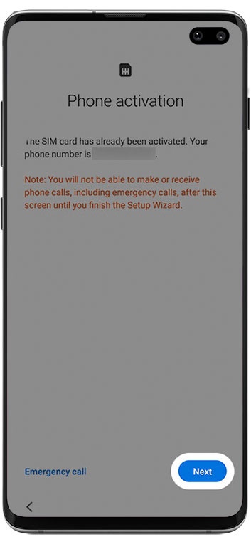Phone activation