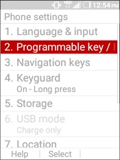 Select Programmable Key / PTT