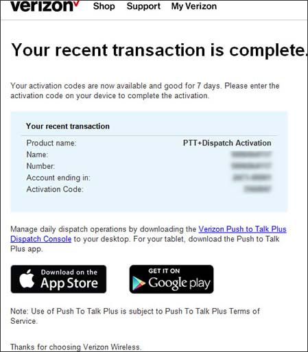 Confirmation email