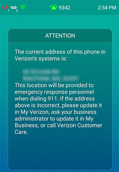 911 address screen 